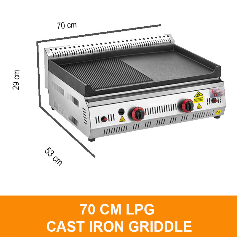 70 cm commercial griddle cast iron griddle